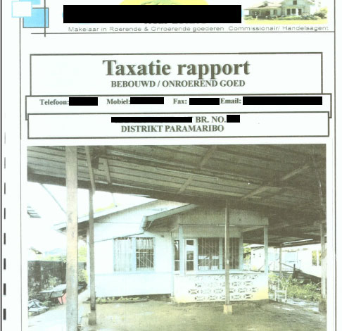 Taxatierapport Suriname 1